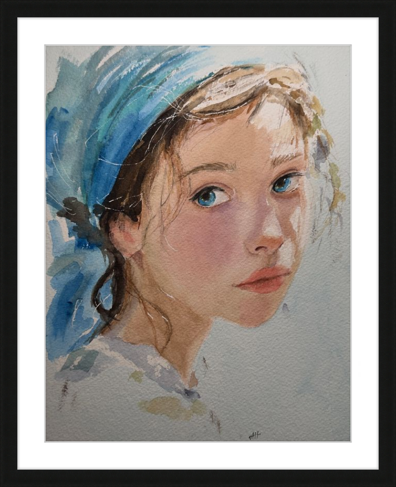 Girl with Blue Scarf