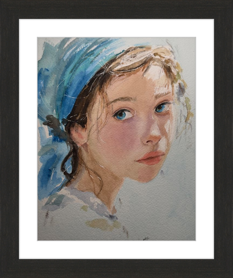 Girl with Blue Scarf